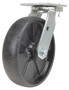 Vestil RollX Glass Filled Nylon Swivel With - 4-Position Lock Caster 8 In. Diameter x 2 In. Width 1250 lb - Black