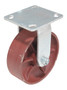 Vestil Cast Iron/Steel Rigid Caster - 6 In. Diameter x 2 In. Width 2000 lb - Maroon
