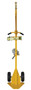 Vestil Steel Portable Cylinder Lifter with Pneumatic Wheels - 300 lb - Yellow