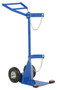 Vestil Steel Portable Deluxe Cylinder Lifter with Pneumatic Wheels - 27-1/16 In. x 19 In. x 51-3/8 In. 500 lb - Blue