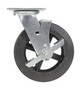 Vestil Rubber Swivel With Brake Caster - 8 In. Diameter x 2 In. Width 660 lb - Black