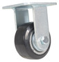 Vestil Rubber Rigid Caster - 4 In. Diameter x 2 In. Width 551 lb - Black/Gray