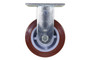 Vestil Polyurethane Rigid Caster - 5 In. Diameter x 2 In. Width 600 lb - Maroon/Gray