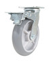 Vestil Thermoplastic Rubber Swivel With Total Brake Caster - 8 In. Diameter x 2 In. Width 705 lb Light - Gray