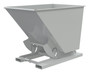 Vestil Steel Medium Duty No Bump and Dump Hopper - 1-1/2 Cubic Yard 4000 lb - Machine Gray