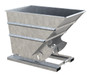 Vestil Steel Heavy Duty No Bump and Dump Hopper - 1-1/2 Cubic Yard 6000 lb - Galvanized