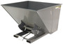 Vestil Steel Light Duty Self Dumping Hopper - 2-1/2 Cubic Yard 2000 lb - Battleship Gray