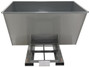 Vestil Steel Light Duty Self Dumping Hopper - 2-1/2 Cubic Yard 2000 lb - Battleship Gray