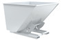 Vestil Steel Medium Duty No Bump and Dump Hopper - 2-1/2 Cubic Yard 4000 lb - White