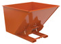 Vestil Steel Heavy Duty No Bump and Dump Hopper - 2-1/2 Cubic Yard 6000 lb - Orange