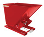 Vestil Steel Light Duty Self Dumping Hopper - 1-1/2 Cubic Yard 2000 lb - Soda Red