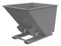 Vestil Steel Heavy Duty No Bump and Dump Hopper - 2 Cubic Yard 6000 lb - Battleship Gray