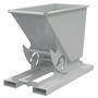 Vestil Steel Medium Duty No Bump and Dump Hopper - 1/4 Cubic Yard 4000 lb - Machine Gray