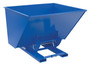 Vestil Steel Light Duty No Bump and Dump Hopper - 2-1/2 Cubic Yard 2000 lb - Blue