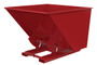 Vestil Steel Heavy Duty No Bump and Dump Hopper - 2-1/2 Cubic Yard 6000 lb - Soda Red