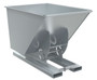 Vestil Steel Heavy Duty No Bump and Dump Hopper - 1 Cubic Yard 6000 lb - Silver