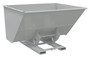 Vestil Steel Heavy Duty No Bump and Dump Hopper - 3 Cubic Yard 6000 lb - Machine Gray