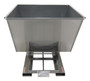 Vestil Steel Heavy Duty Self Dumping Hopper - 2 Cubic Yard 6000 lb - Battleship Gray