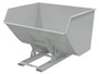 Vestil Steel Heavy Duty No Bump and Dump Hopper - 5 Cubic Yard 6000 lb - Machine Gray