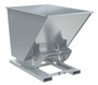 Vestil Steel Heavy Duty No Bump and Dump Hopper - 1-1/2 Cubic Yard 6000 lb - Silver