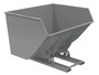 Vestil Steel Heavy Duty No Bump and Dump Hopper - 5 Cubic Yard 6000 lb - Battleship Gray