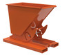 Vestil Steel Heavy Duty No Bump and Dump Hopper - 1/4 Cubic Yard 6000 lb - Orange