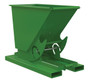 Vestil Steel Medium Duty No Bump and Dump Hopper - 1/3 Cubic Yard 4000 lb - Tractor Green