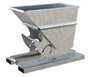 Vestil Steel Heavy Duty No Bump and Dump Hopper - 1/3 Cubic Yard 6000 lb - Galvanized