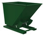 Vestil Steel Light Duty No Bump and Dump Hopper - 1-1/2 Cubic Yard 2000 lb - Hunter Green