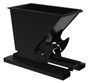 Vestil Steel Light Duty No Bump and Dump Hopper - 1/4 Cubic Yard 2000 lb - Semi Gloss Black