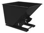 Vestil Steel Light Duty No Bump and Dump Hopper - 2 Cubic Yard 2000 lb - Semi Gloss Black