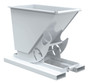 Vestil Steel Heavy Duty No Bump and Dump Hopper - 1/4 Cubic Yard 6000 lb - White