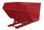 Vestil Steel Heavy Duty No Bump and Dump Hopper - 5 Cubic Yard 6000 lb - Soda Red