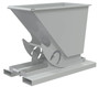 Vestil Steel Heavy Duty No Bump and Dump Hopper - 1/3 Cubic Yard 6000 lb - Machine Gray
