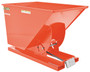 Vestil Steel Heavy Duty Self Dumping Hopper - 1 Cubic Yard 6000 lb - Orange