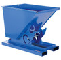 Vestil Steel Heavy Duty No Bump and Dump Hopper - 1/2 Cubic Yard 6000 lb - Blue