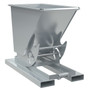 Vestil Steel Medium Duty No Bump and Dump Hopper - 1/3 Cubic Yard 4000 lb - Silver