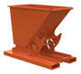 Vestil Steel Heavy Duty No Bump and Dump Hopper - 1/3 Cubic Yard 6000 lb - Orange