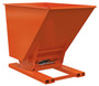 Vestil Steel Heavy Duty Hydraulic Dumping Hopper - 1-1/2 Cubic Yard 6,000 lb - Orange
