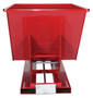 Vestil Steel Heavy Duty Self Dumping Hopper - 1 Cubic Yard 6000 lb - Red