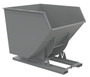 Vestil Steel Heavy Duty No Bump and Dump Hopper - 3-1/2 Cubic Yard 6000 lb - Battleship Gray