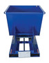 Vestil Steel Light Duty Self Dumping Hopper - 1/2 Cubic Yard 2000 lb - Blue
