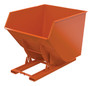 Vestil Steel Heavy Duty No Bump and Dump Hopper - 3-1/2 Cubic Yard 6000 lb - Orange