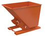 Vestil Steel Light Duty No Bump and Dump Hopper - 1-1/2 Cubic Yard 2000 lb - Orange