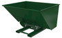 Vestil Steel Light Duty No Bump and Dump Hopper - 3 Cubic Yard 2000 lb - Hunter Green
