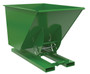 Vestil Steel Medium Duty No Bump and Dump Hopper - 1 Cubic Yard 4000 lb - Tractor Green