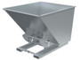 Vestil Steel Light Duty No Bump and Dump Hopper - 2 Cubic Yard 2000 lb - Silver