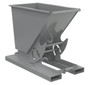 Vestil Steel Light Duty No Bump and Dump Hopper - 1/4 Cubic Yard 2000 lb - Battleship Gray
