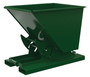 Vestil Steel Heavy Duty No Bump and Dump Hopper - 1/2 Cubic Yard 6000 lb - Hunter Green