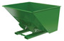 Vestil Steel Light Duty No Bump and Dump Hopper - 3 Cubic Yard 2000 lb - Tractor Green